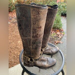 FRYE AND CO. Brown and Cream Shearling Boots